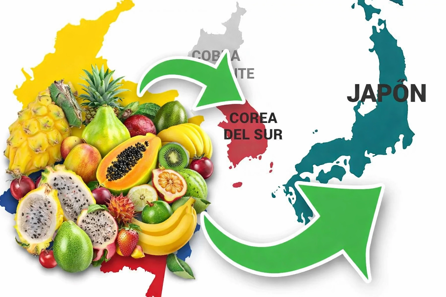 Exportaciones de frutas tropicales de Colombia hacia Corea del Sur